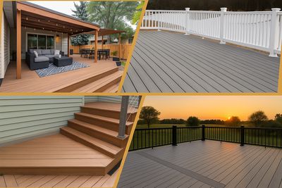 Composite deck overlooking backyard in Gaithersburg, MD